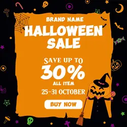 halloween sale promotions instagram post