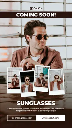 Coming soon Sunglasses Fashion Industry Promotion instagram story