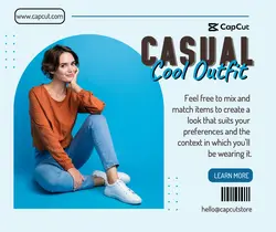 Fashion Casual Outfit Product Display Facebok Post