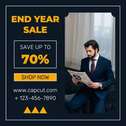 New Year Fashion Sale Men Instagram Post