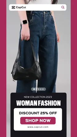 Woman Fashion Promotion UI Style Story