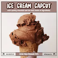 Cream Brown Modern Food Ice Cream Product Display Instagram Post