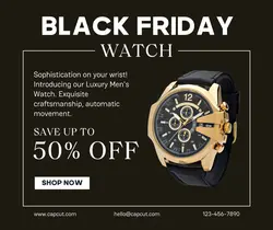 Black Friday Watch Promotion Facebook Post