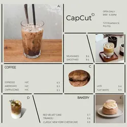 Coffee Drink Food Menu Introduction