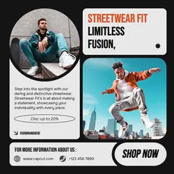 Streetwear Fashion Brand Discount Instagram Feed