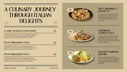 Food Spaghetti Menu Display Twitter Post Classic Style