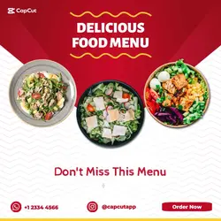 Delicious Food Menu Promotion Instagram Post