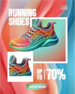 Running Shoes Colorful Promotion Instagram Post