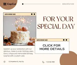  Foods &TBirthday cake Branding Minimalist