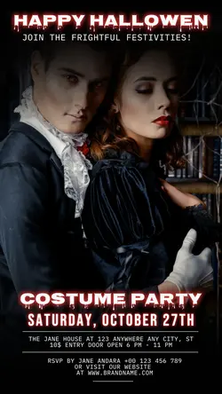 Halloween Costume Party Invitation Instagram story