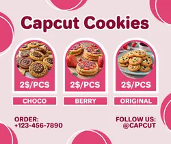 Food Cookies Menu Product Display Facebook Post