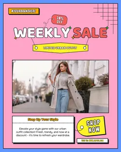 Outfit Brand Weekly Sale Retro Instagram Post