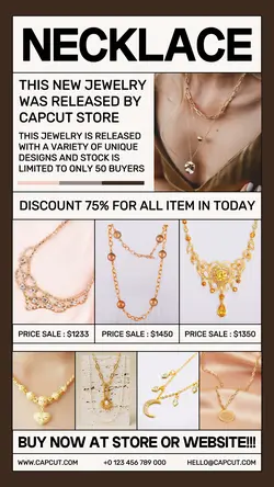 8 Multi-product Image Necklace Jewelry Promotion Instagram Story