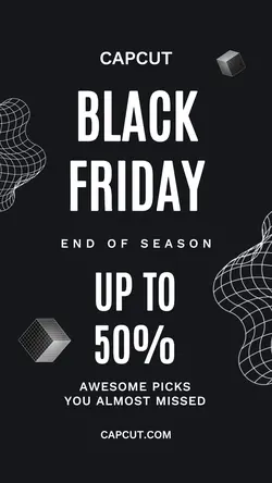 Black Simple Friday Promo Story