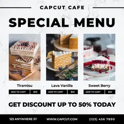 Cake Special Menu Instagram Post