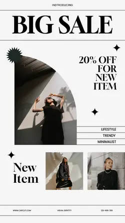 Black Minimalist Big sale Instagram Story