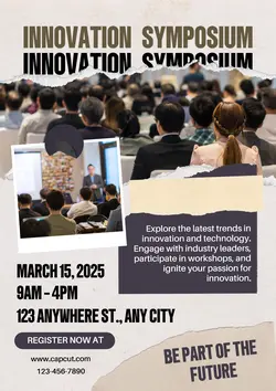 Non-Marketing Campus Event Poster Brown Aesthetic