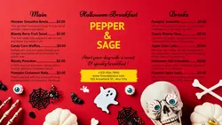 Food Menu Halloween Breakfast Twitter Post