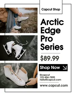 Fashion Industry Ice Skiting Booth Promotion Instagram Portrait