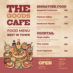 Vintage Food Menu for Social Media Post
