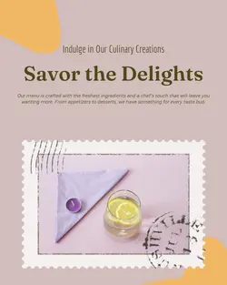 Foods & Beverage Menu