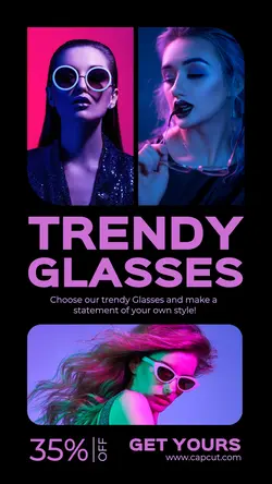 Fashion Trendy Glasses Promotion Instagram Story