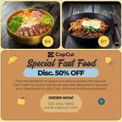 Food & Beverage Special Fast Food Instagram Post