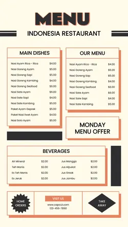 Food Indonesian Food Menu Instagram Story