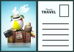 Non marketing Post Card Travel minimalist