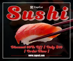 Food Sushi Promotion Facebook Post