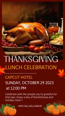 Thanksgiving Celebration Invitation Instagram Stor
