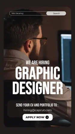 Brown Simple Hiring Job Vacancy Instagram Story