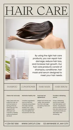 Hair Care Product Display Instagram Story