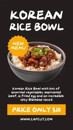 Food Rice Bowl Display Instagram Story