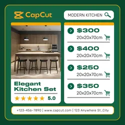 Kitchen Set Product Display Instagram Post