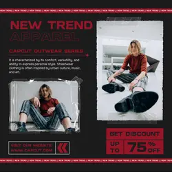 Fashion woman apparel promotion instagram post