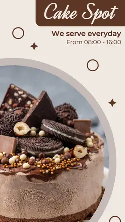 Food & Beverage Cake Spot Instagram Story