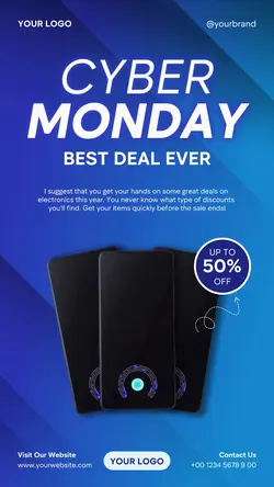 Cyber Monday electronic Sale Instagram story