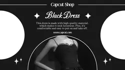 Fashion Black Dress Display Product Twitter Post