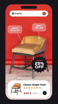 Classic Single Chair Promotion UI Style Story
