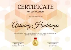 Non-marketing Education - Certificate Gold Modern