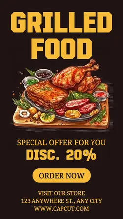 Grilled Food Promotion Instagram Story