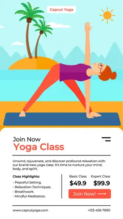 Yoga Class Promotion Instagram Story