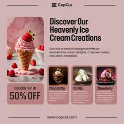 Ice Cream Menu Promotion Instagram Post
