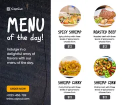 Food and Beverage - Menu of the day Minimal Facebook Post