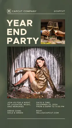 Year end party invitation post