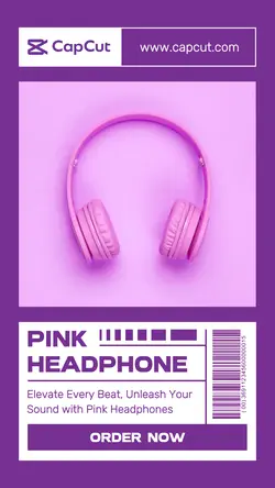Pink Headphone Promotion Instagram Story