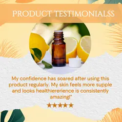 Minimalist template design for beauty products, orange summer testimonials, Instagram posts