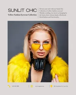 Fashion Yellow Eyewear Display IG Template