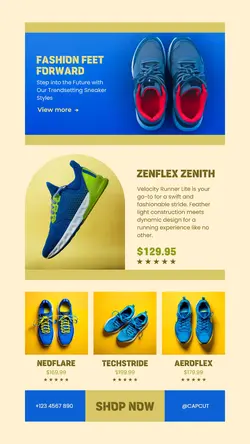 5 Multi-product Image Sport Shoes Promotion for Instagram story